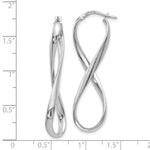 Load image into Gallery viewer, Leslie's 14K White Gold Polished Infinity Hoop Earrings
