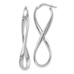 Load image into Gallery viewer, Leslie's 14K White Gold Polished Infinity Hoop Earrings
