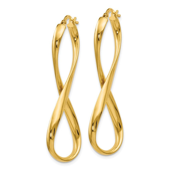 Leslie's 14K Yellow Gold Polished Infinity Hoop Earrings 46mm length