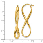 Load image into Gallery viewer, Leslie's 14K Yellow Gold Polished Infinity Hoop Earrings 46mm length

