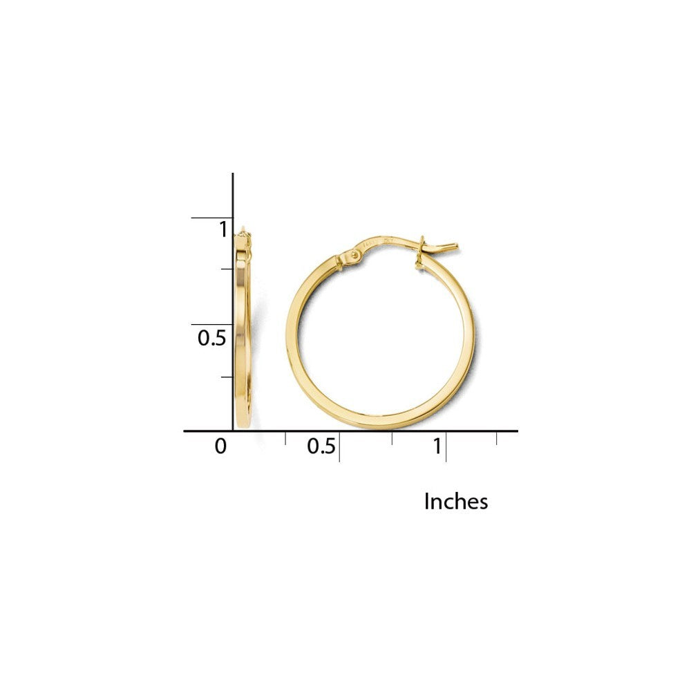 Leslies 14K Yellow Gold Polished Hoop Earrings 23mm length