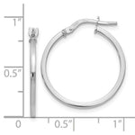 Load image into Gallery viewer, Leslies 14K White Gold Polished Hoop Earrings 23mm length
