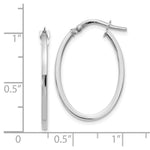 Load image into Gallery viewer, Leslies 14K White Gold Polished Oval Hoop Earrings 27mm length
