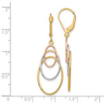 Load image into Gallery viewer, Leslies 14K Tri-Color Gold Dangle Leverback Earrings
