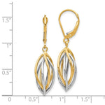 Load image into Gallery viewer, Leslie's 14K Two-tone Gold Polished Leverback Earrings
