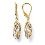 Load image into Gallery viewer, Leslie's 14K Two-tone Gold Polished Leverback Earrings
