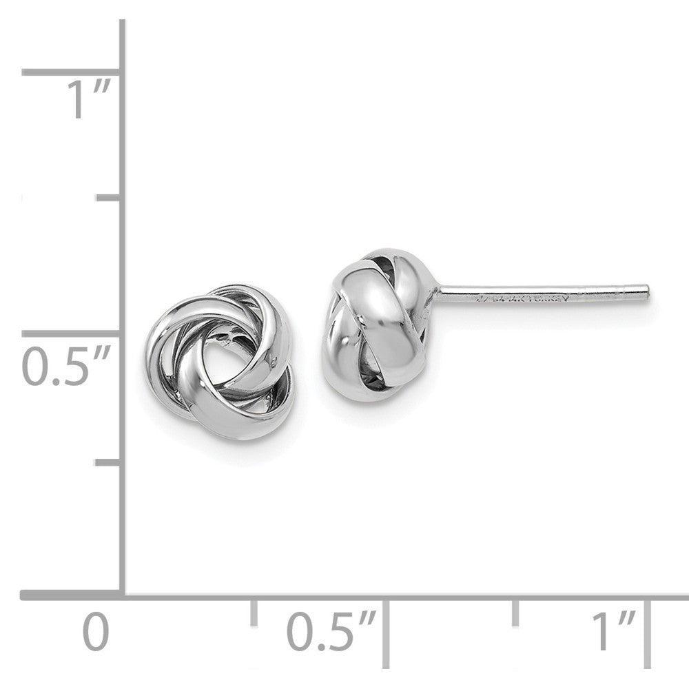 Leslie's 14K White Gold Polished Post Earrings 8mm length