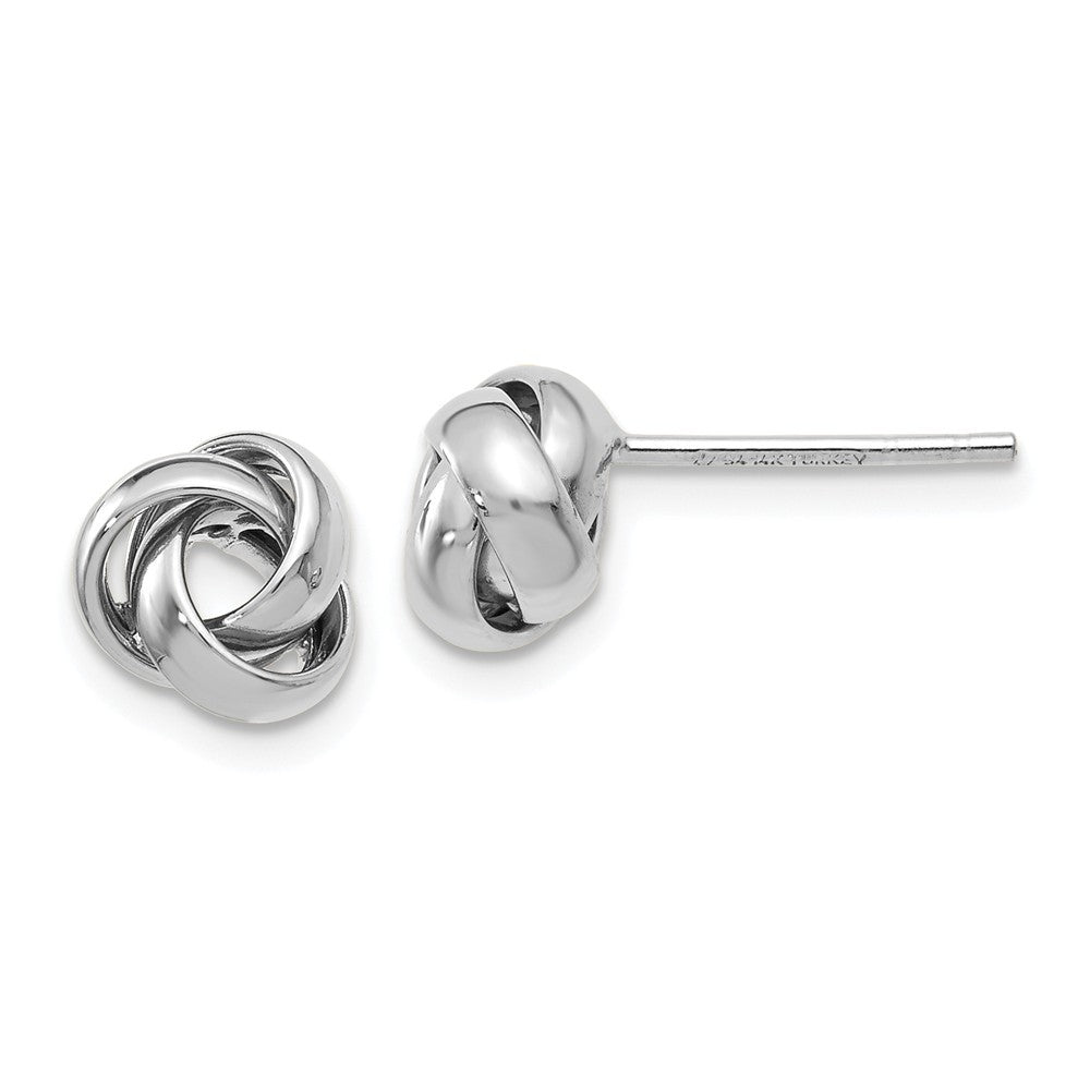 Leslie's 14K White Gold Polished Post Earrings 8mm length