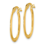 Load image into Gallery viewer, Leslie's 14K Yellow Gold Polished Oval Hinged Hoop Earrings 22mm length

