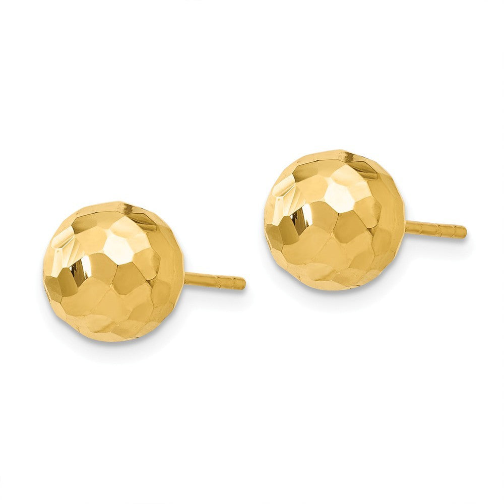 Leslie's 14K Yellow Gold Polished Faceted Post Earrings