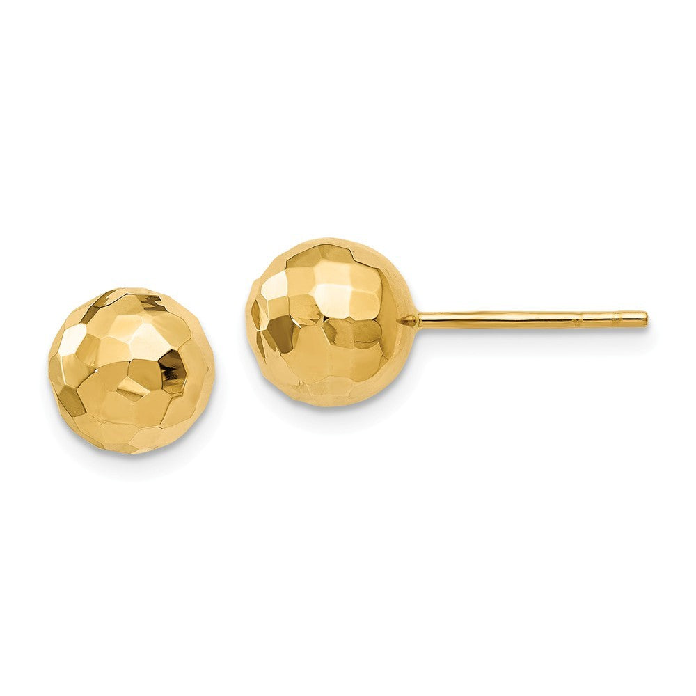 Leslie's 14K Yellow Gold Polished Faceted Post Earrings