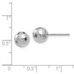 Load image into Gallery viewer, Leslie's 14K White Gold Polished Faceted Post Earrings
