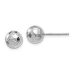 Load image into Gallery viewer, Leslie's 14K White Gold Polished Faceted Post Earrings
