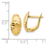 Load image into Gallery viewer, Leslie's 14K Yellow Gold Polished and Hammered Hinged Post Earrings
