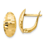 Load image into Gallery viewer, Leslie's 14K Yellow Gold Polished and Hammered Hinged Post Earrings
