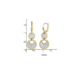 Load image into Gallery viewer, Leslie's 14K Yellow Gold w/White Rhodium Polished &amp; Textured Leverback Earrings
