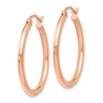 Load image into Gallery viewer, Leslies 14K Rose Gold 2mm Polished Hoop Earrings 26mm length
