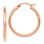 Load image into Gallery viewer, Leslies 14K Rose Gold 2mm Polished Hoop Earrings 26mm length
