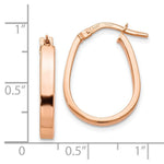 Load image into Gallery viewer, Leslie's 14K Rose Gold Polished U-Shape Hoop Earrings  16mm width
