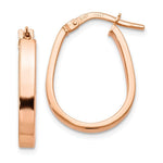Load image into Gallery viewer, Leslie's 14K Rose Gold Polished U-Shape Hoop Earrings  16mm width

