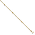 Load image into Gallery viewer, Leslie's 14K Yellow Gold Polished &amp; Diamond-cut with 1'' extension Anklet  Length 10'' inches
