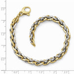 Load image into Gallery viewer, Leslie's 14K Two-tone Gold Polished Fancy Link Bracelet  Length 7.5'' inches
