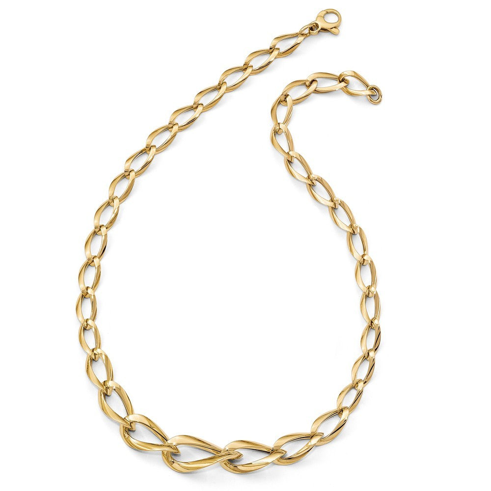 Leslie's 14K Yellow Gold Polished Fancy Link Necklace  Length 17.5'' inches