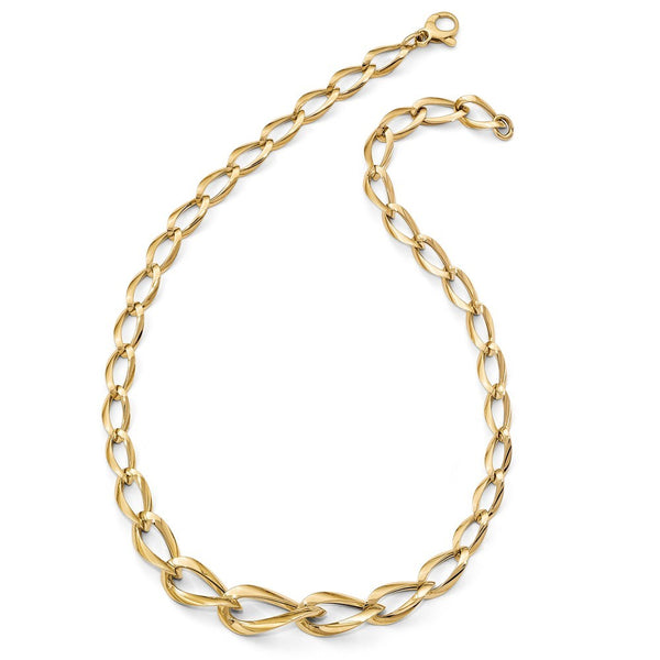 Leslie's 14K Yellow Gold Polished Fancy Link Necklace  Length 17.5'' inches