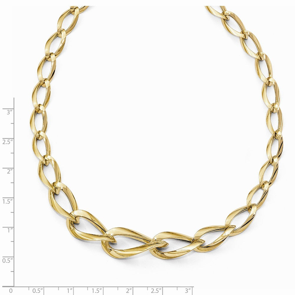 Leslie's 14K Yellow Gold Polished Fancy Link Necklace  Length 17.5'' inches