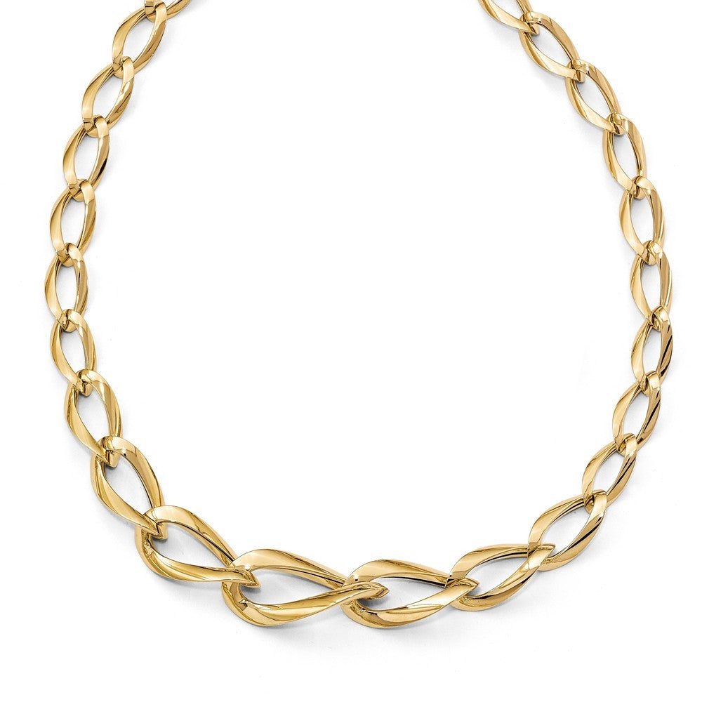 Leslie's 14K Yellow Gold Polished Fancy Link Necklace  Length 17.5'' inches