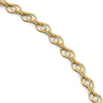 Load image into Gallery viewer, Leslie's 14K Yellow Gold Polished and Textured Fancy Link Bracelet  Length 7.5'' inches

