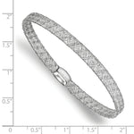 Load image into Gallery viewer, Leslie's 14K White Gold Fancy Stretch Bangle Bracelet  Length 7.5'' inches
