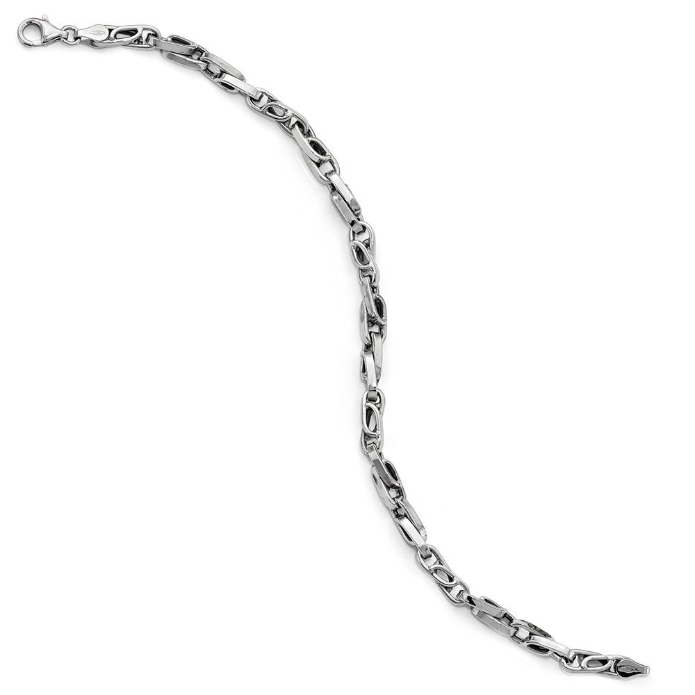 Leslie's 14K White Gold Polished Fancy Link Bracelet  Length 8.25'' inches