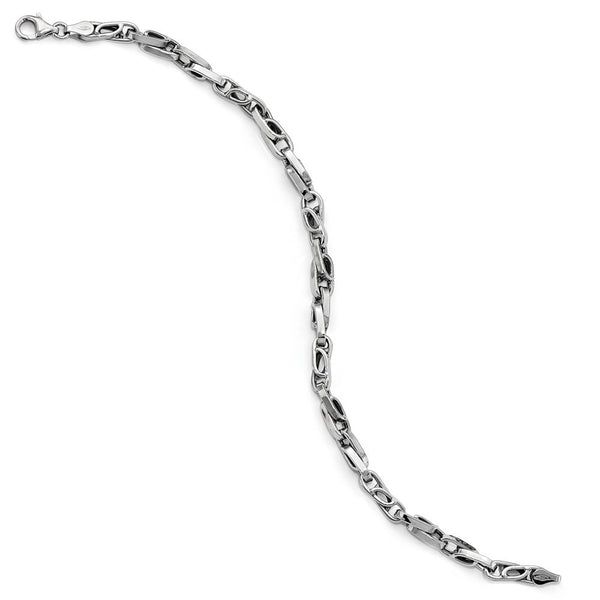 Leslie's 14K White Gold Polished Fancy Link Bracelet  Length 8.25'' inches