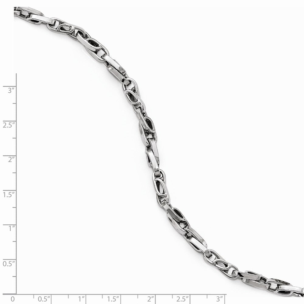 Leslie's 14K White Gold Polished Fancy Link Bracelet  Length 8.25'' inches