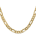 Load image into Gallery viewer, 14K Yellow Gold 6mm Concave Open Figaro Chain
