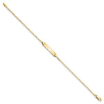 Load image into Gallery viewer, 14K Yellow Gold Flat Curb Link ID Bracelet  length: 7 inches
