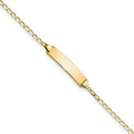 Load image into Gallery viewer, 14K Yellow Gold Flat Curb Link ID Bracelet  length: 7 inches
