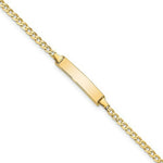 Load image into Gallery viewer, 14K Yellow Gold Flat Curb Link ID Bracelet  length: 7 inches
