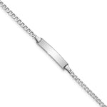 Load image into Gallery viewer, 14k White Gold Flat Curb Link ID Bracelet  length: 7 inches
