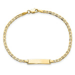 Load image into Gallery viewer, 14K Yellow Gold Flat Anchor Link ID Bracelet  length: 7 inches
