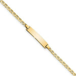 Load image into Gallery viewer, 14K Yellow Gold Flat Anchor Link ID Bracelet  length: 7 inches
