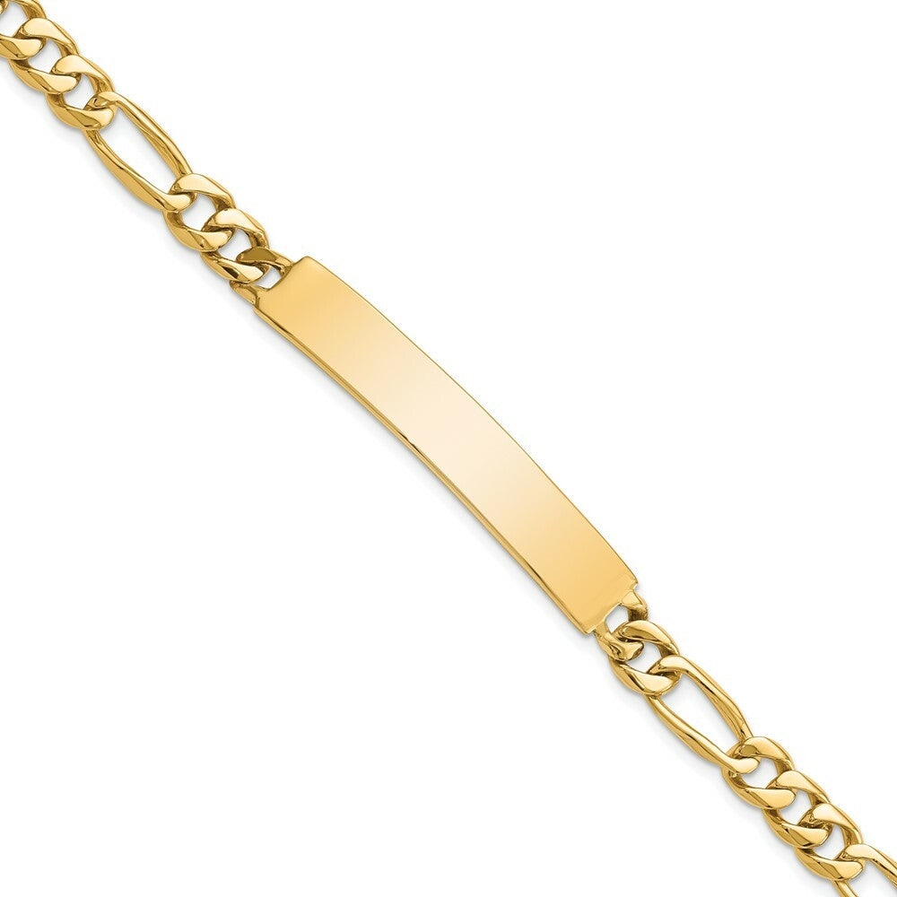 14K Yellow Gold Figaro Link Chain Necklace  Length 22'' inches