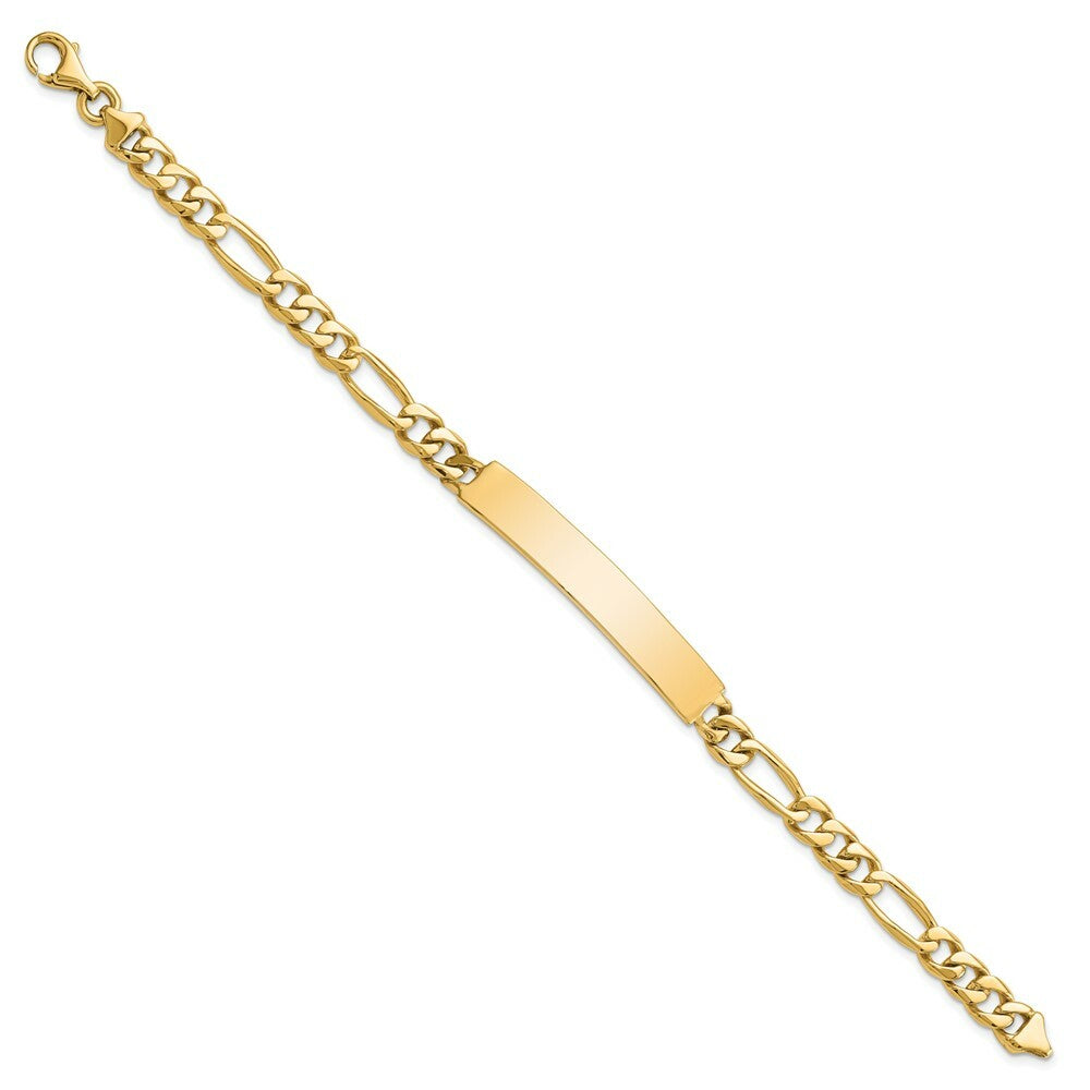 14K Yellow Gold Figaro ID Bracelet