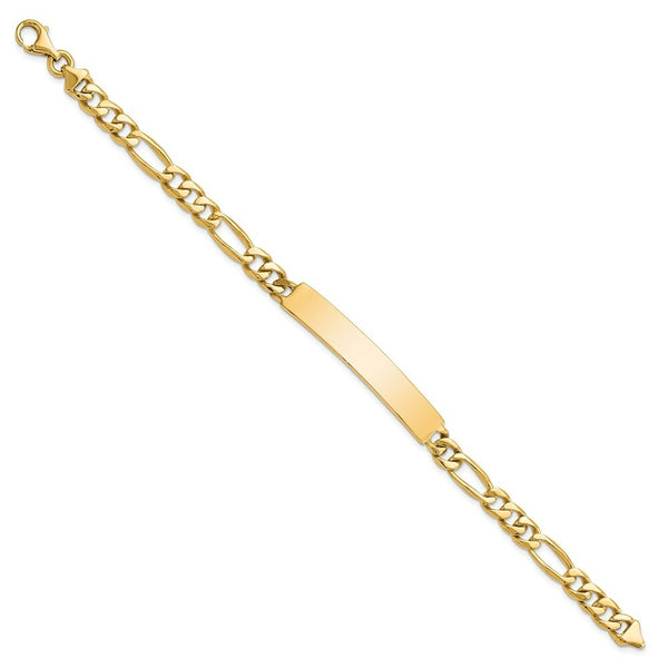 14K Yellow Gold Figaro ID Bracelet