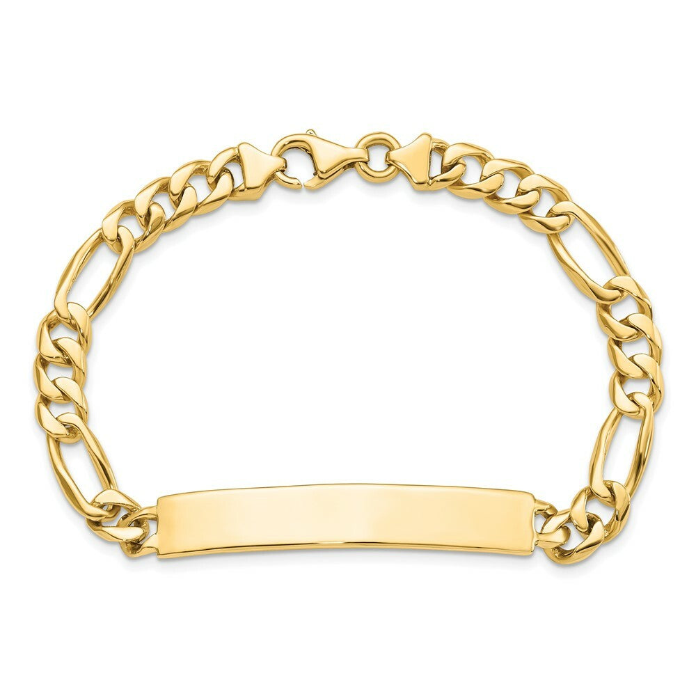 14K Yellow Gold Figaro ID Bracelet