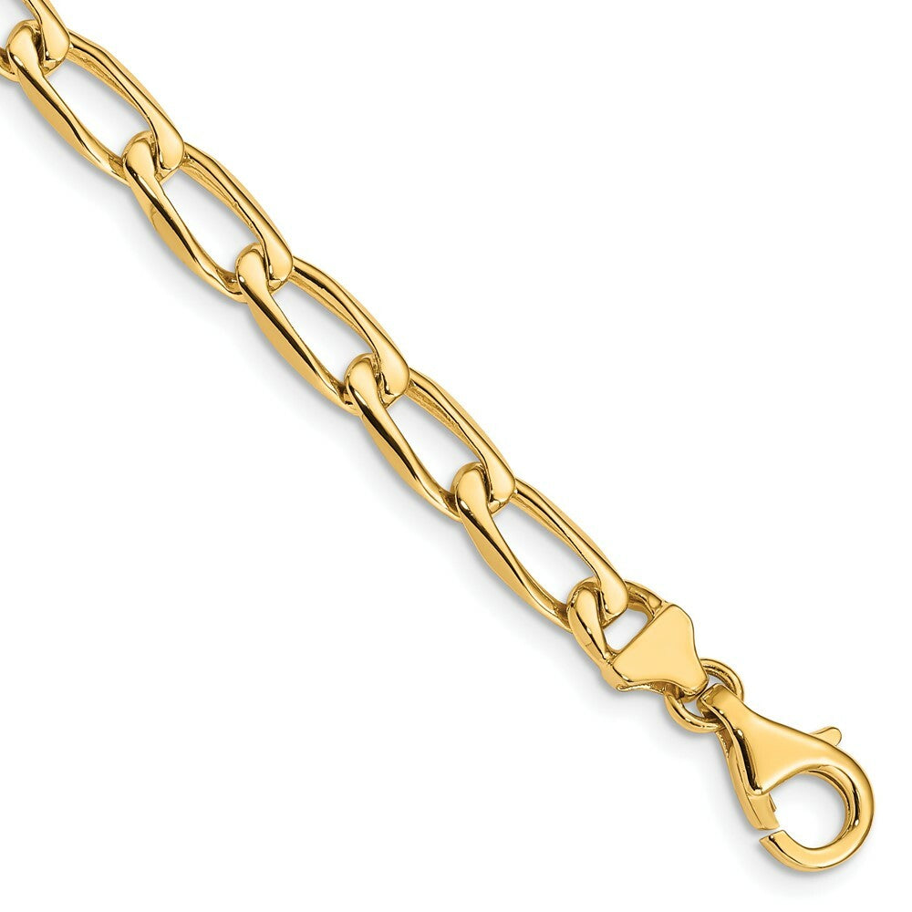 14K Yellow Gold 5.9mm Hand-Polished Open Link Chain