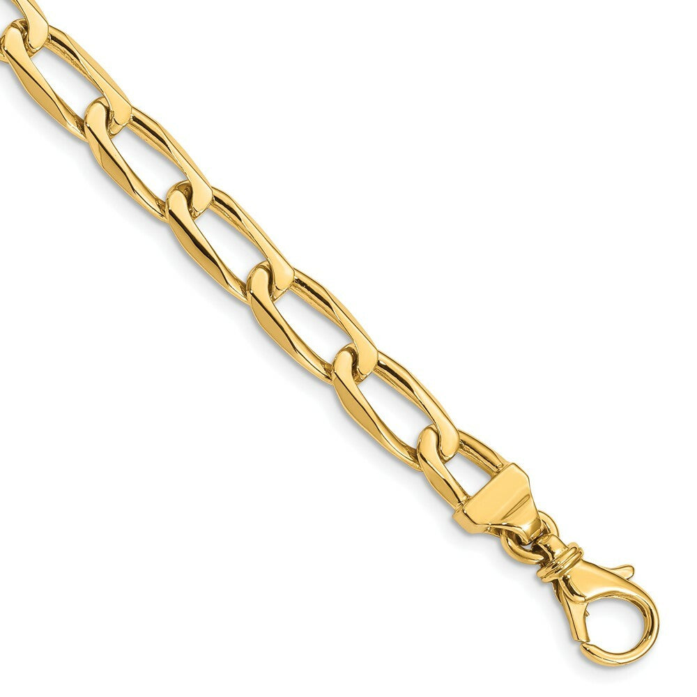 14K Yellow Gold 6.5mm Hand-polished Open Link Chain
