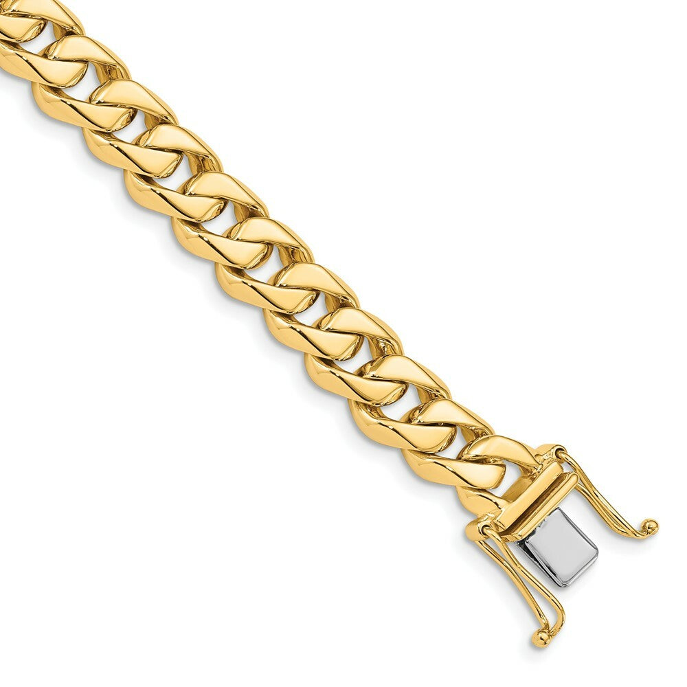 14K Yellow Gold 8.3mm Hand-Polished Traditional Link Chain Necklace  Length 22'' inches