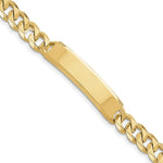 Load image into Gallery viewer, 14K Yellow Gold Hand-polished Curb Link ID Bracelet
